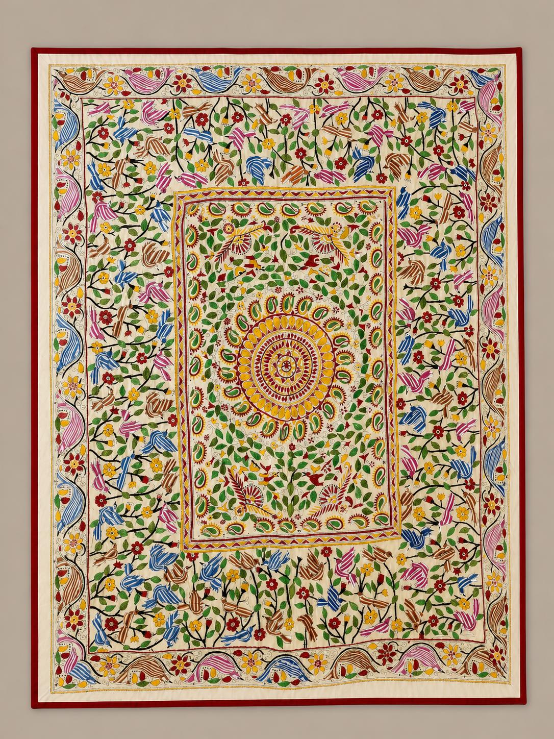 Bird & Vine Medallion Bedspread - 1